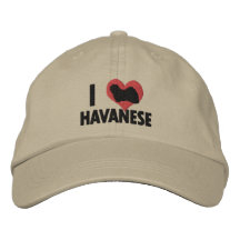 I Love Havanese Embroidered Baseball Caps