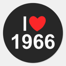 I Love (Heart) 1966 Sticker