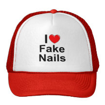 I Love (Heart) Fake Nails Hat
