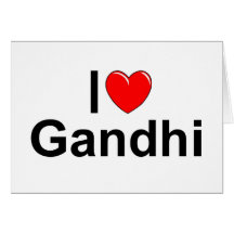 I Love (Heart) Gandhi Cards