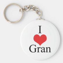 I Love (Heart) Gran Keychains