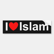 I Love (Heart) Islam Bumper Stickers