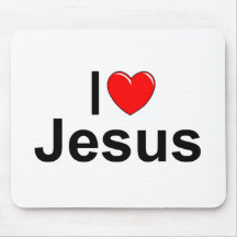 I Love (Heart) Jesus Mousepad