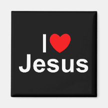 I Love (Heart) Jesus Refrigerator Magnets
