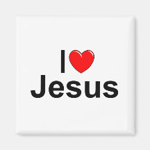 I Love (Heart) Jesus Refrigerator Magnets