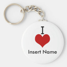 I Love (heart) Keychain