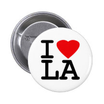 I Love Heart LA Buttons