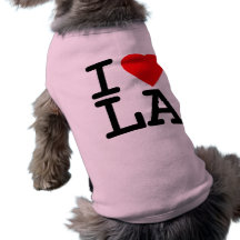 I Love Heart LA Doggie T Shirt