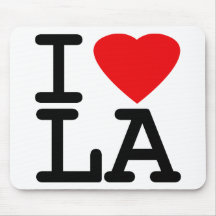I Love Heart LA Mouse Pad