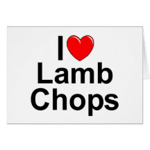 I Love (Heart) Lamb Chops Cards
