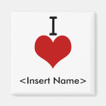 I Love (heart) Magnet