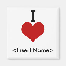 I Love (heart) Magnet