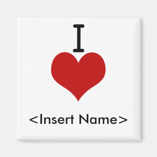 I Love (heart) Magnet
