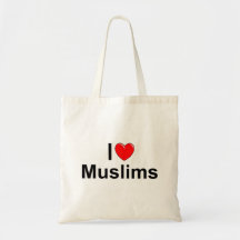 I Love (Heart) Muslims Bags