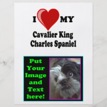 I Love (Heart) My Cavalier King Charles Spaniel Personalized Flyer