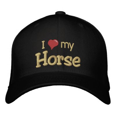 I love (heart) my Horse Embroidered Hats