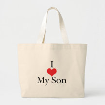 I Love (Heart) My Son Tote Bags