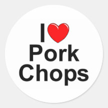 I Love (Heart) Pork Chops Sticker