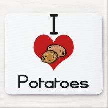 I love-heart potato mouse mat