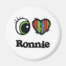 I Love (Heart) Ronnie Fridge Magnet