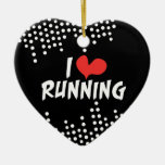 I love (heart) Running Christmas Tree Ornaments