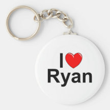 I Love (Heart) Ryan Key Chains