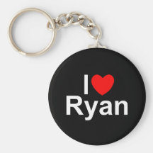 I Love (Heart) Ryan Key Chains