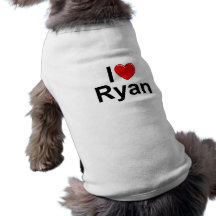 I Love (Heart) Ryan Pet T Shirt