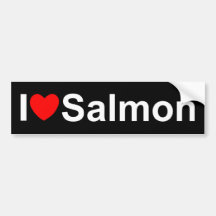 I Love (Heart) Salmon Bumper Sticker