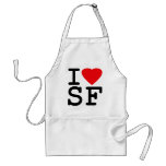 I Love Heart San Francisco Aprons