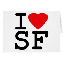 I Love Heart San Francisco Card