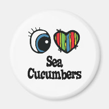 I Love (Heart) Sea Cucumbers Refrigerator Magnet