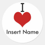 I Love (heart) Sticker