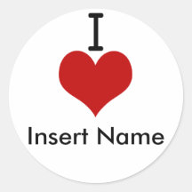 I Love (heart) Sticker