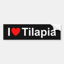 I Love (Heart) Tilapia Bumper Sticker