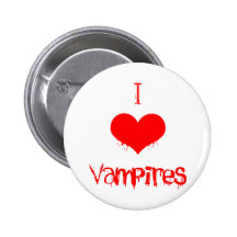 I Love (heart) Vampires Button