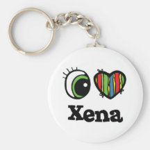 I Love (Heart) Xena Keychains