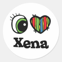 I Love (Heart) Xena Stickers