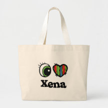 I Love (Heart) Xena Tote Bag