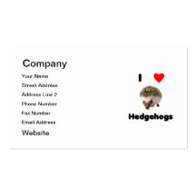 I love hedgehogs business card