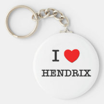I Love Hendrix Keychains