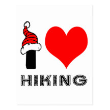 I Love Hiking Design Post Cards