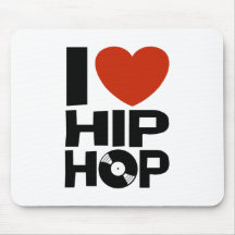 I Love Hip Hop Mouse Pads