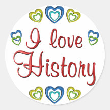 I Love History Sticker