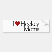 I Love Hockey Moms (Sarah Palin) Bumper Stickers