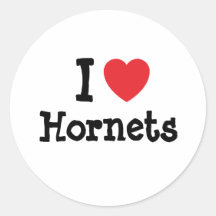I love Hornets heart custom personalised Sticker