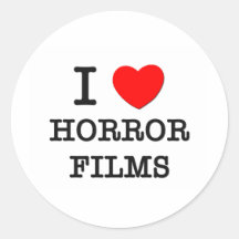 I Love Horror Films Sticker