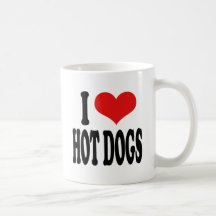I Love Hot Dogs Coffee Mug