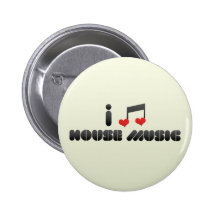 I Love House Music Buttons