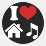 I Love House Music Sticker